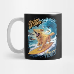 Golden Retriever Surfing Conqueror Mug
